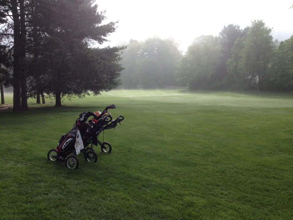 7th green in the morning fog